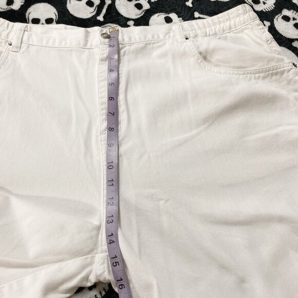 JONATHAN G Vintage men's off-white denim shorts ~ LARGE XL 1X 40" - 41" waist - Picture 7 of 11